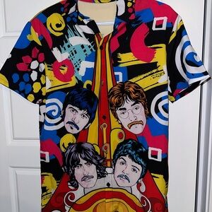 The Beatles Unauthentic AOP Graphic Button Up